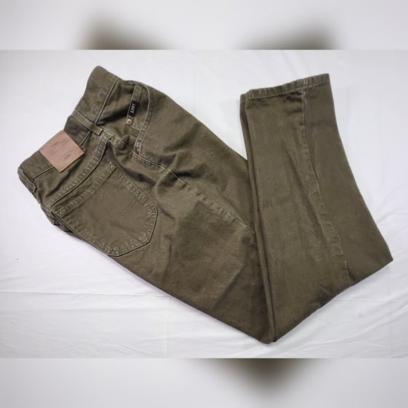 Lee Denim - LEE Jeans Green Denim Women's Size 12M Vintage Riveted Straight Leg Mom Jeans